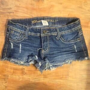 Blue Aphalt Jean Shorts